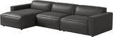 Nathan Napa Leather Couch - 3 Seats with Right Chaise Sectional