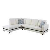 L Shaped Couch Sectional Couches for Living Room 2 Pieces Semi-PU Leather Modular