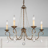 Lighting 6515-48 Pennington 5 Light Chandelier, Antique Gold Leaf
