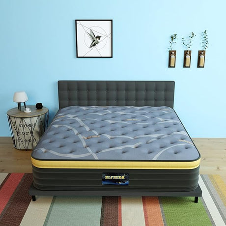 Short Queen Mattress, RV Mattress 12 inch Pillow Top Innersprings Hybrid Mattress,