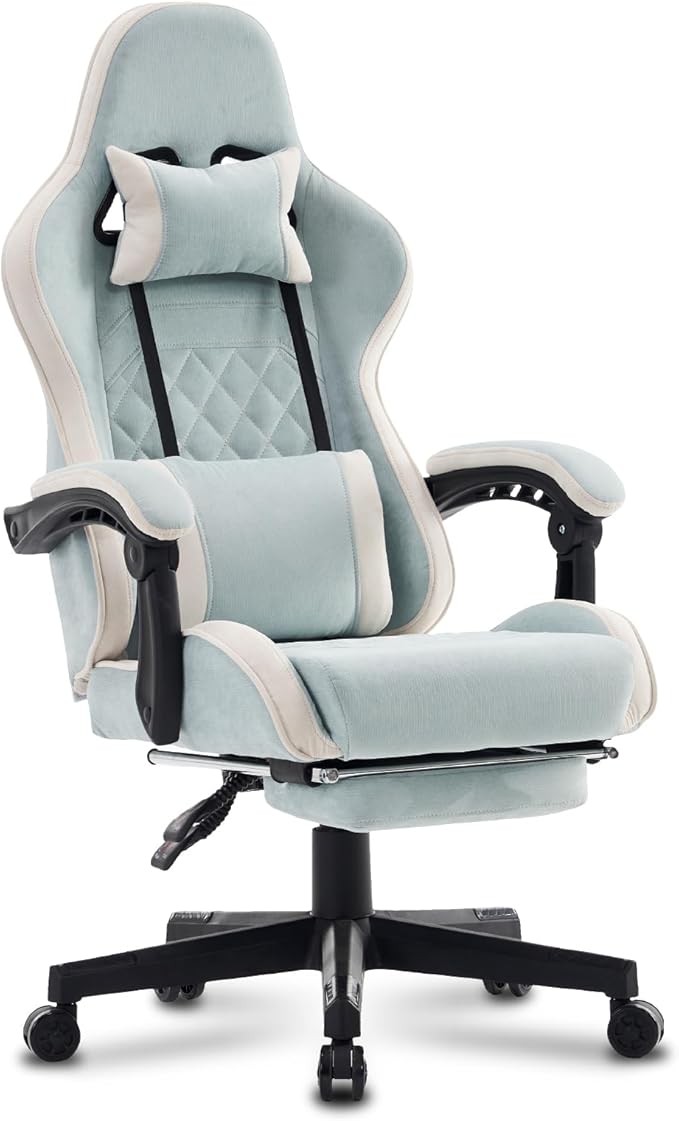 Gaming Chair Video Game Chair with Footrest Office Chair with Headrest and Lumbar Support Computer