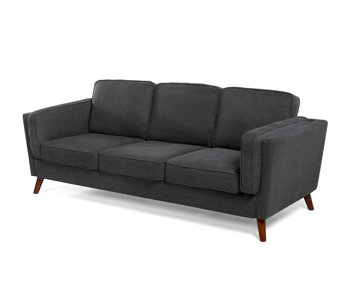 87in Sofa Modern Sofa Couch - Embedded Arm Pillow 3 Seater Sofa Deep Seat Sofa