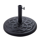 42 lb Heavy Duty Round Base Stand for Outdoor Patio Market Table Umbrella, Black