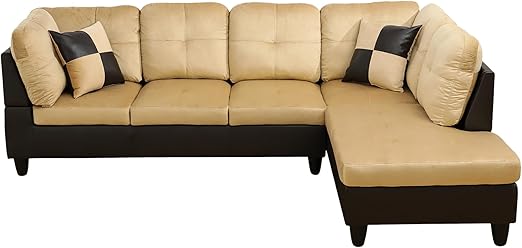 L Shaped Couch Sectional Couches for Living Room Morden Upholstered Linen Fabric
