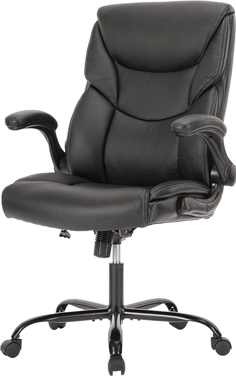 400lbs Big and Tall Office Chair, Ergonomic Home Computer Desk Leather Chair