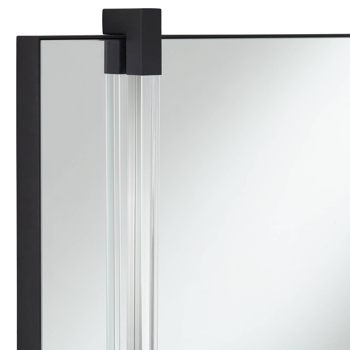 Ladonna Matte Black 26" x 37 1/2" Rectangular Wall Mirror