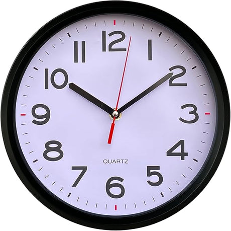 Modern Silent, Non Ticking Wall Clocks Battery Operated 12 Inch Easy to Read Clock