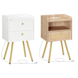 Nightstand with Charging Station and Nightstand with Charging Station Bundle