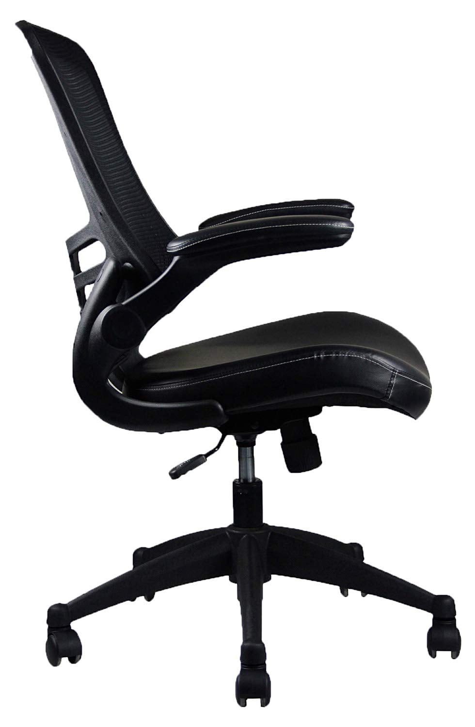 Mid-Back Mesh Office Chair With Adjustable Arms. Color: Black