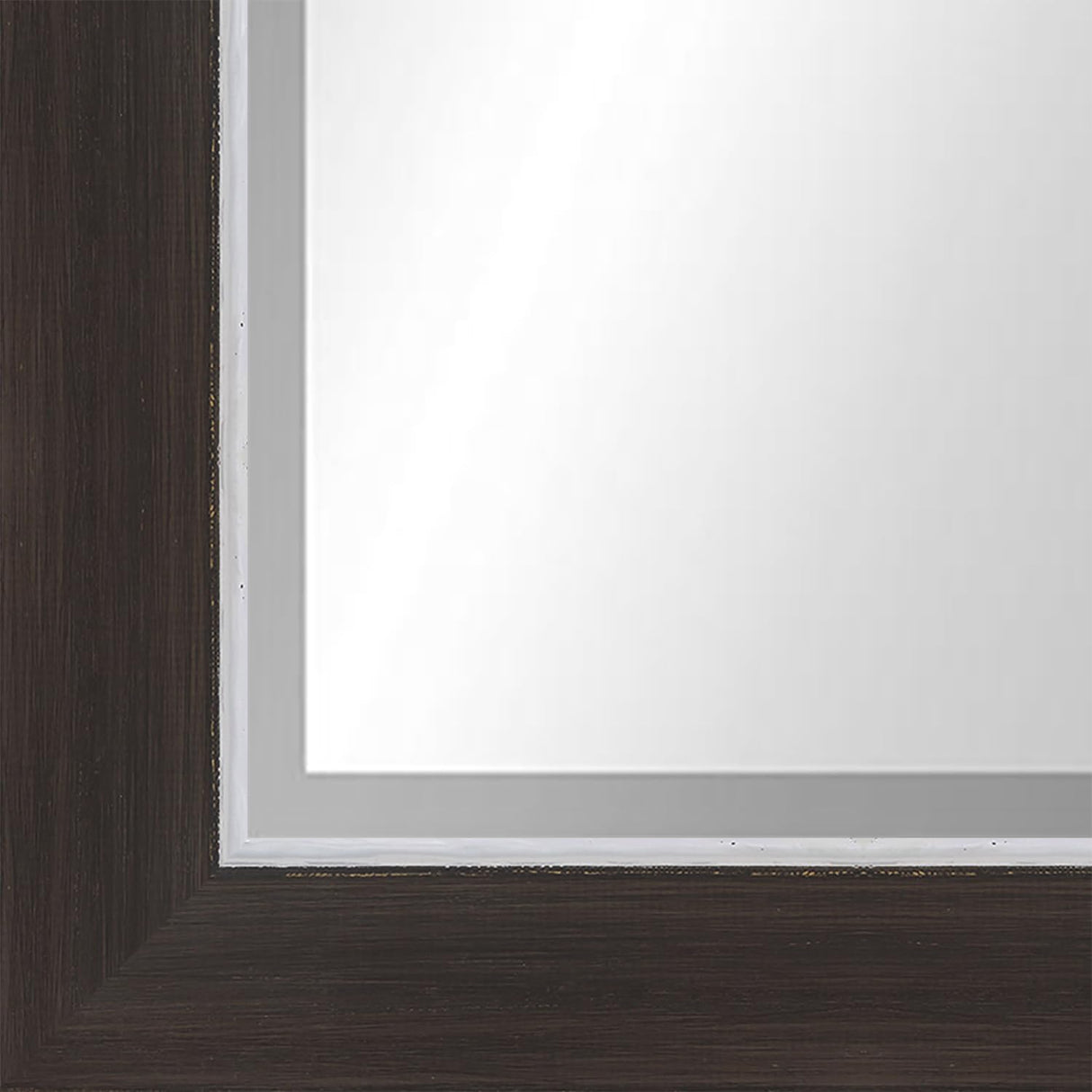 Brown and Silver Wall Mirror for Bathroom, Living Room, Vanity