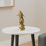 Mama and Baby Elephants Statue Figurines Home Decor Trunk Facing Upwards Lucky