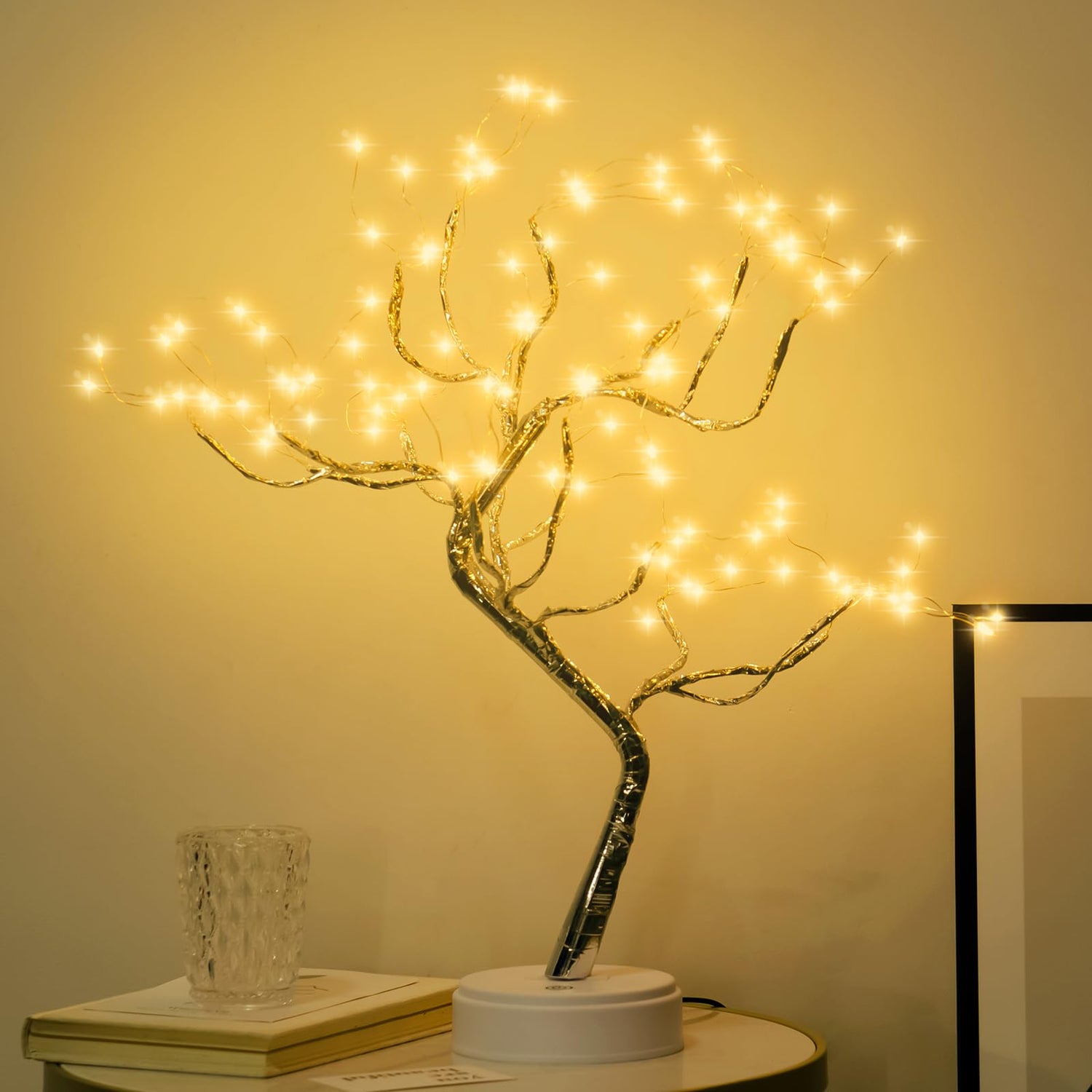 Room Decor, 20" 108 LED Tabletop Bonsai Tree Light, DIY Artificial Tree Lamp, Battery