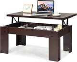 Lift Top Coffee Table, Morder Convertible Coffee Table w/Hidden Storage Compartment