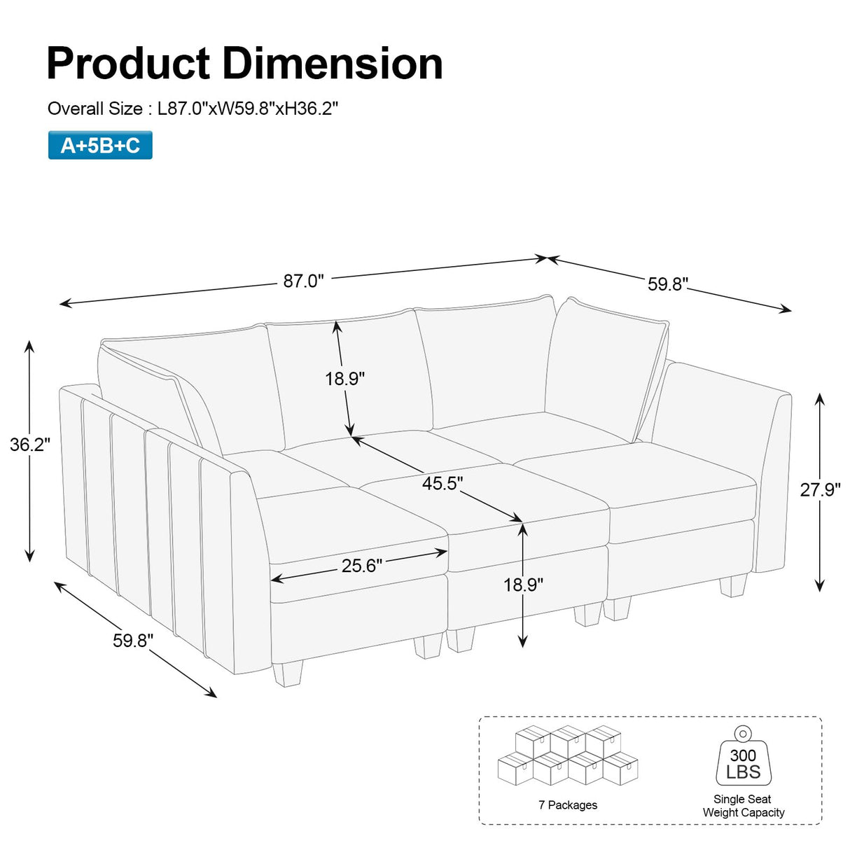 modular Sectional Sofa Sleeper Couch with Storage Velvet Sectional Sofa Bed, 6 Seats,