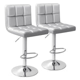 Bar Stools Modern PU Leather Adjustable Swivel Barstools