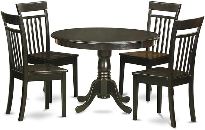 HLCA5-CAP-C 5 Piece Dinette Set for 4 Includes a Round Dining Room