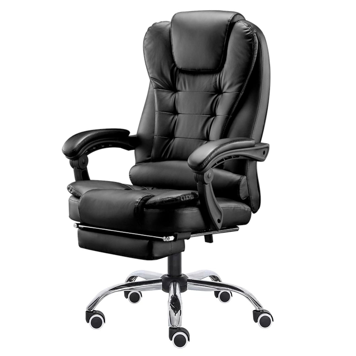 Executive Office Chair with Footrest, Ergonomic Office Chair,Leather Office Desk Chair, High Back