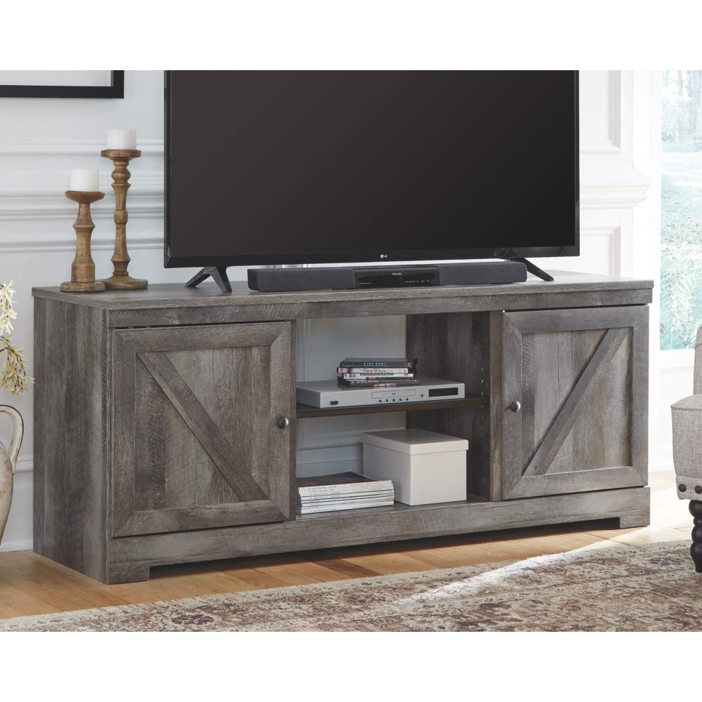 Wynnlow 63.5" TV Stand with Fireplace Option, Fits TVs up to 70", Gray