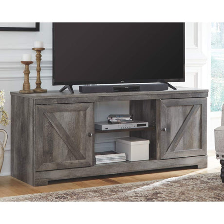 Wynnlow 63.5" TV Stand with Fireplace Option, Fits TVs up to 70", Gray