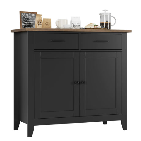 Kitchen Storage Cabinet, Modern Farmhouse Buffet Cabinet with Storage, Coffee Bar