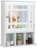 Wall-Mounted Bathroom Cabinet, 2-in-1 Storage Organizer with Mirror Door