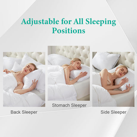 APSMILE 2-in-1 Assembleable Goose Feathers Down Pillow for Sleeping