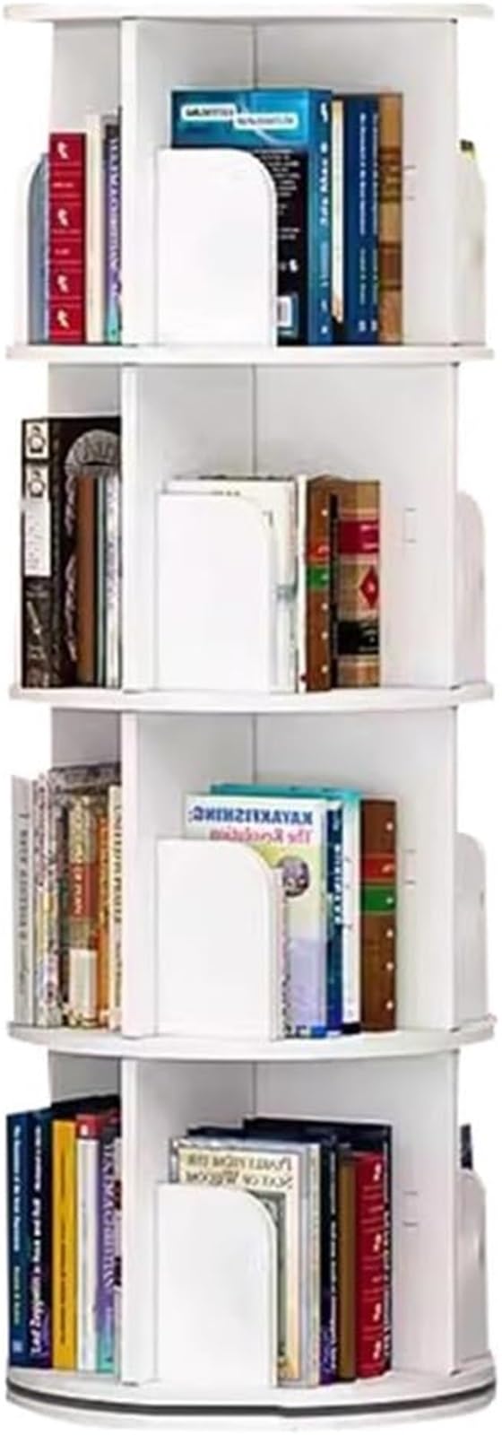 Rotating Bookshelf,Corner Bookshelf 2/3/4/5/6 Tier Bookcase 360° Rotating Bookshelf