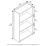 Furinno Basic 3-Tier Bookcase Storage Shelves, French Oak Grey