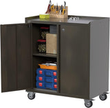 Metal Storage Cabinet with Wheels, Rolling Storage Cabinet