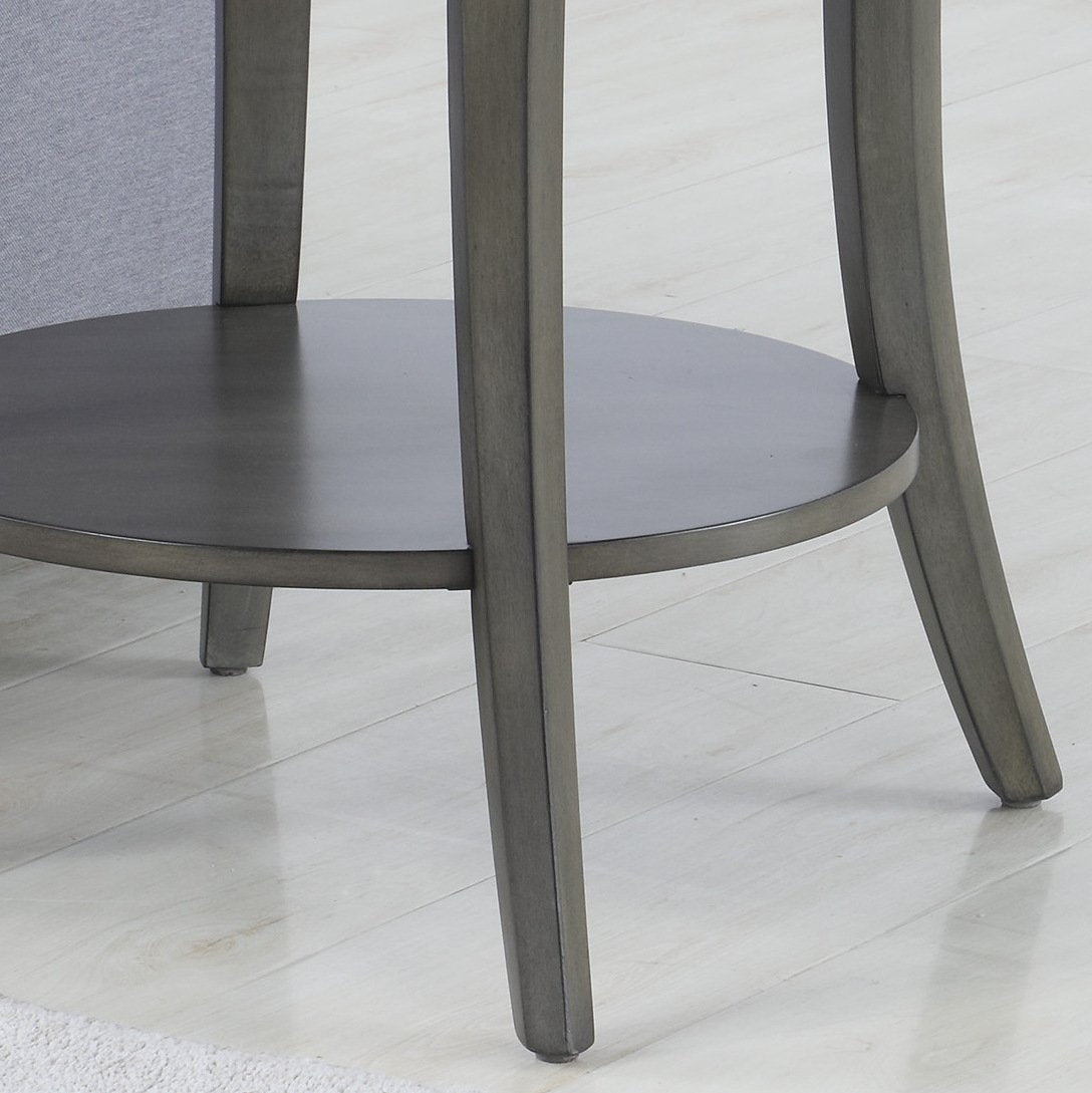 Contemporary Perth Oval Shelf Coffee Table Set, Grey