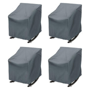 Patio Rocking Chair Cover 4-Pack, Outdoor Furniture Cover, 27.5W x 32.5D x 39H Inch,Grey