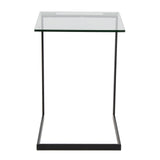 Zenn End Table, Accent Table, Glass End Table, Small Side Table for Small Spaces