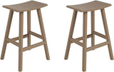 Malibu 29 Inch Outdoor Bar Stools, All Weather Resistant Poly Lumber Adirondack Bar