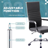 Office Desk Chair High Back Ribbed Executive Computer Chair, Adjustable Swivel Rolling