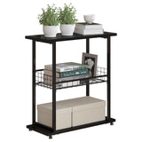 Side Table, 3-Tier End Table, Narrow Sofa Table Bedside Table, Small Nightstand