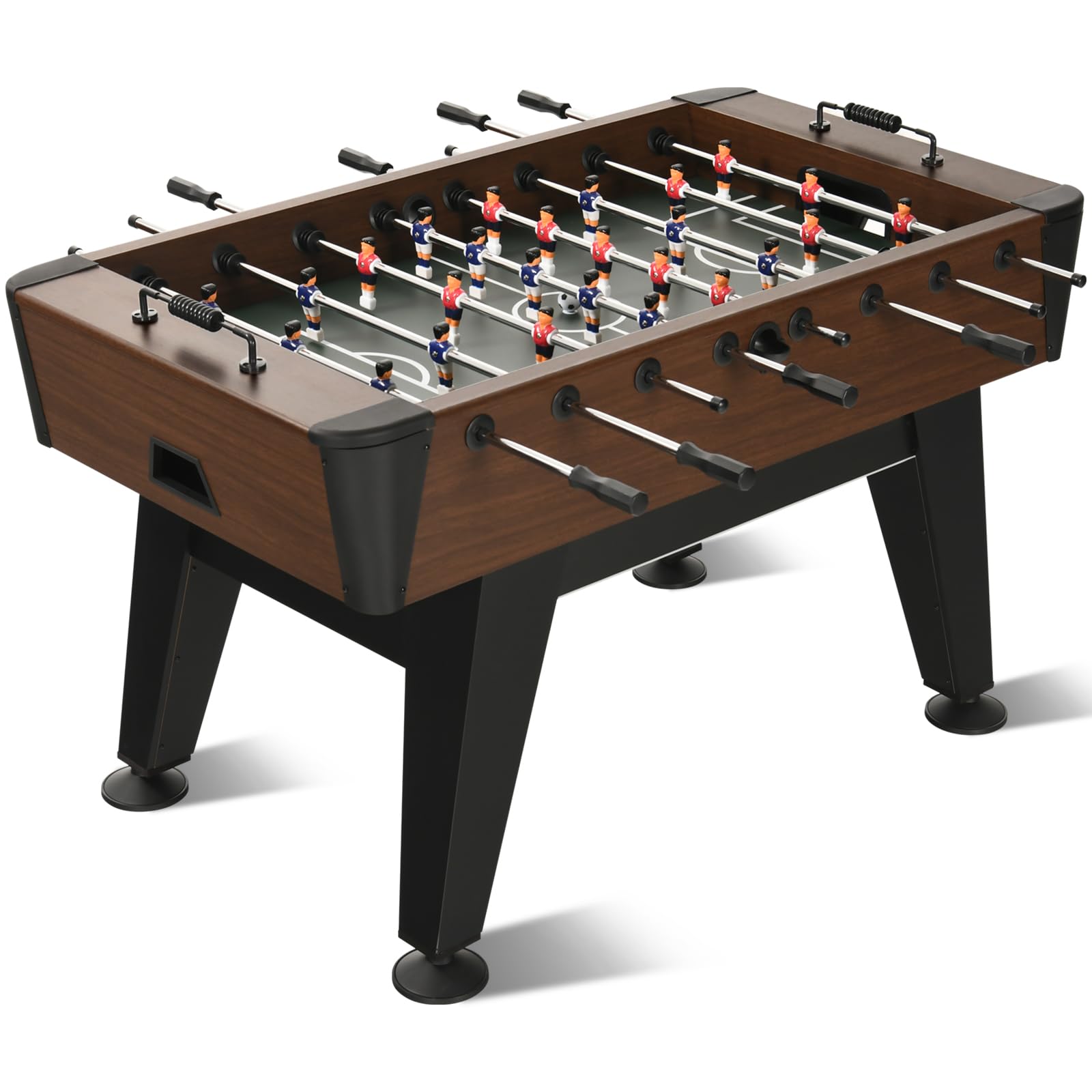 58Inch Foosball Table, Competition Soccer Table Game w/ 2 Balls for Adult Kids Youth