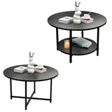 Coffee Table Set of 2, Combination of Single and Double Layers