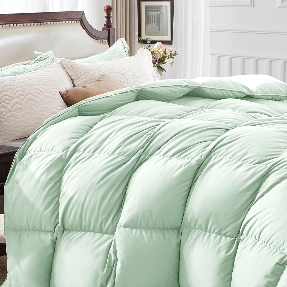 Kapok Down Comforter King Size, Recycled White Down and Kapok Blended Filling