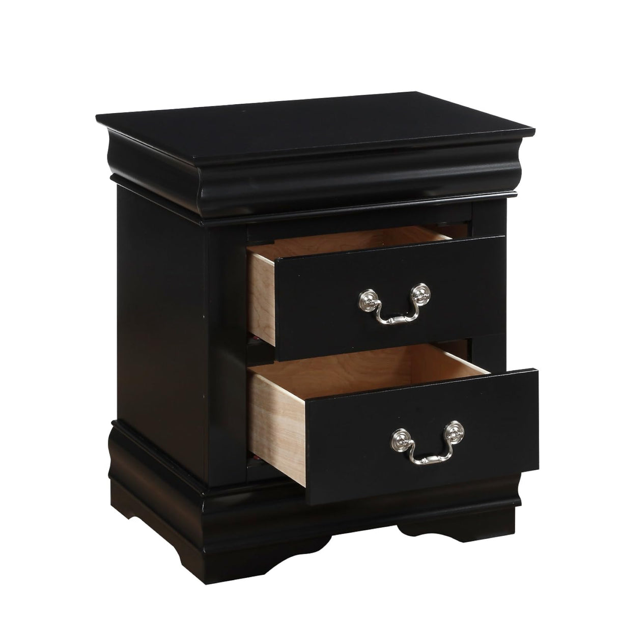 Louis Philippe Nightstand in Black