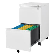Metal File Cabinets with 2 Drawer,Under Desk Locking File Cabinet for Legal Letter Files