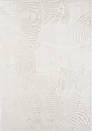 Abani Zen 8' x 10' Cream Rug – Neutral Brush Stroke Sandbrush Design, Large Soft Area Rug for Living Room & Bedroom, Durable & Easy to Clean