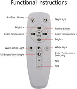 Heart Shaped LED Ceiling Light - Dimmable Kids Room Chandelier