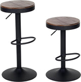 Bar Stools Set of 2 Barstools Counter Height Bar Stools Adjustable Swivel Kitchen Island