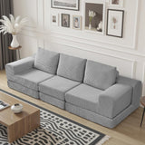108" Modular Sofa, Comfy 3-Seater Oversize Deep, Sectional Couch for Living Room