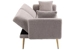 65" Teddy Sofa Couch,Convertible Futon Sofa Bed,Comfy Recliner Couch