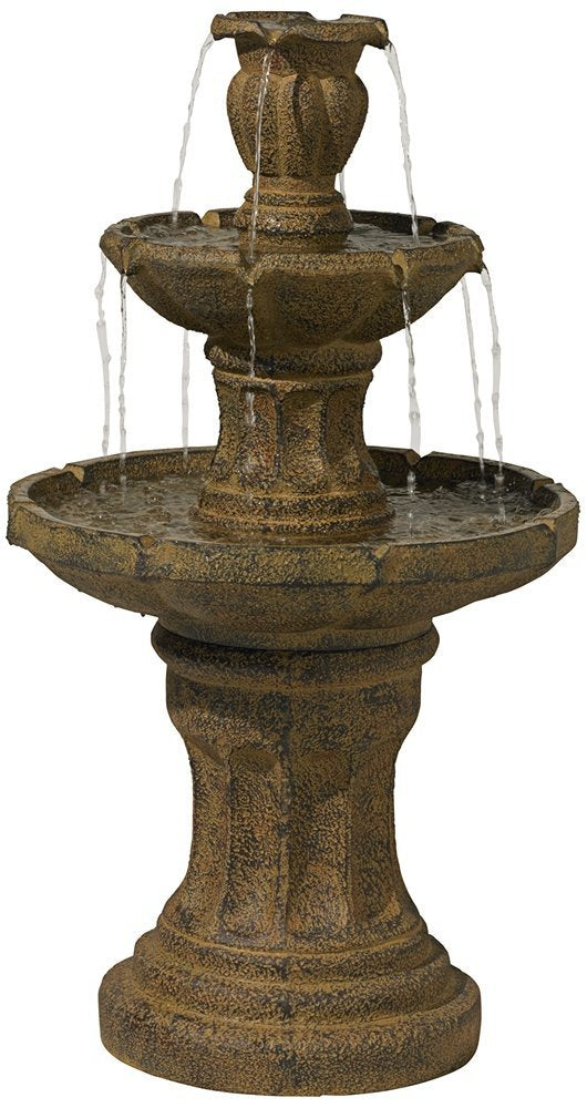 Tuscan Garden Classic Rustic Outdoor Floor Fountain and Waterfalls 41 1/2" High 3