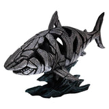 Edge Sculpture Shark on Wave Animal Figurine, 12.2 Inch, Grey and Blue