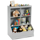 Storage Cabinet, Cubby Toy Organizer, 3 Shelf 4 Cube Units, Storage Bins Cubbies for Kids