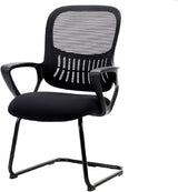 Office Sled Base Guest Chair, Mesh Computer Desk Chair with Lumbar Support Armr