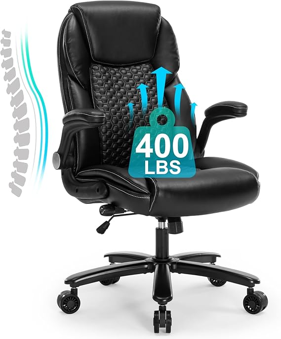 Ergonomic Executive Office Chair with Adjustable Lumbar Support